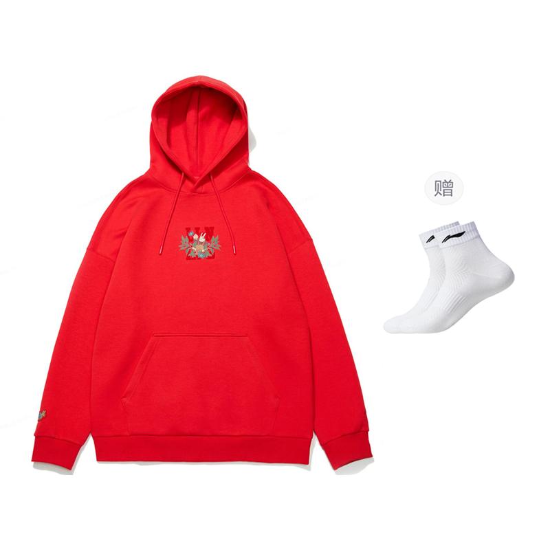 Li Ning Sports Life Collection Sweatshirt Unisex Vermilion AWDT013-2