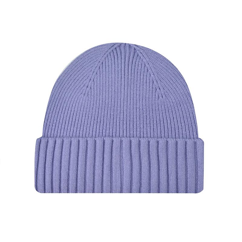 Solid color classic knitted hat men's casual versatile student couple cold hat women's autumn and winter warm wool hat