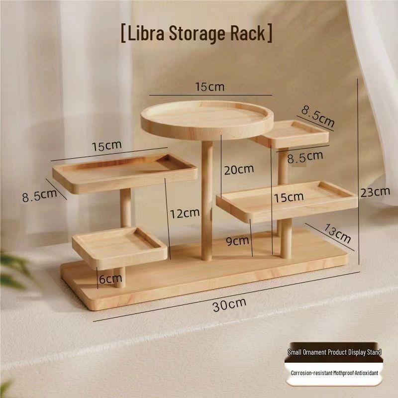 Solid Wood Creative Display Stand for Jewelry, Figurines, Snacks, and Succulents