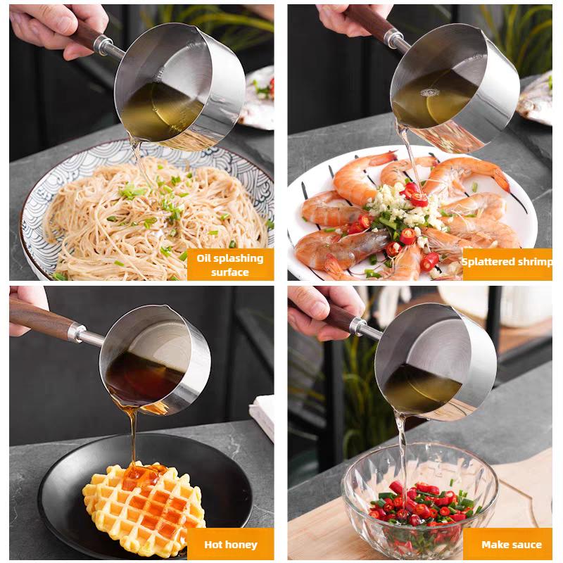 304 Rostfritt Stål Mini Soppkastrull Oljepanna Kastruller för Matlagning Mini Liten Kastrull för Att Göra Såser Värma Mjölk Kök