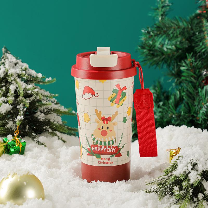

Christmas 316 Stainless Steel Coffee Cup Double Drink Thermos Cup Women s Water Cup Christmas Gift Small Gift Cup 500ml