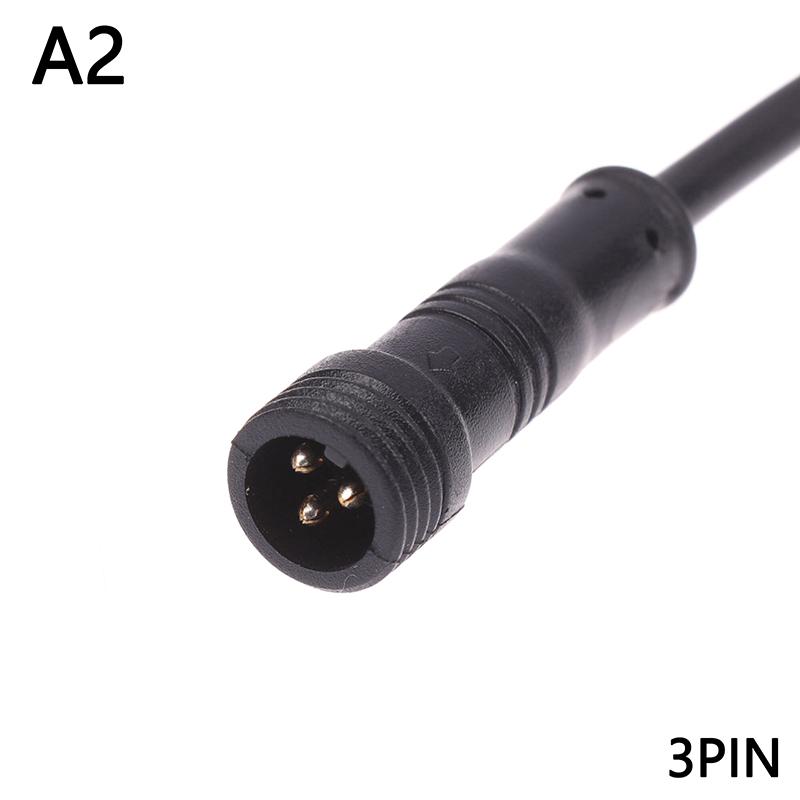 2Pin 3Pin 4Pin Male Cable Wire Plug Led Connector Jack Black Cable Wear Resistant Wire For Car Waterproof Socket Power Cord