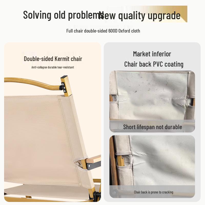 Kermit Outdoor Folding Chair Set: Portable Leisure Fishing & Camping Chair with Table