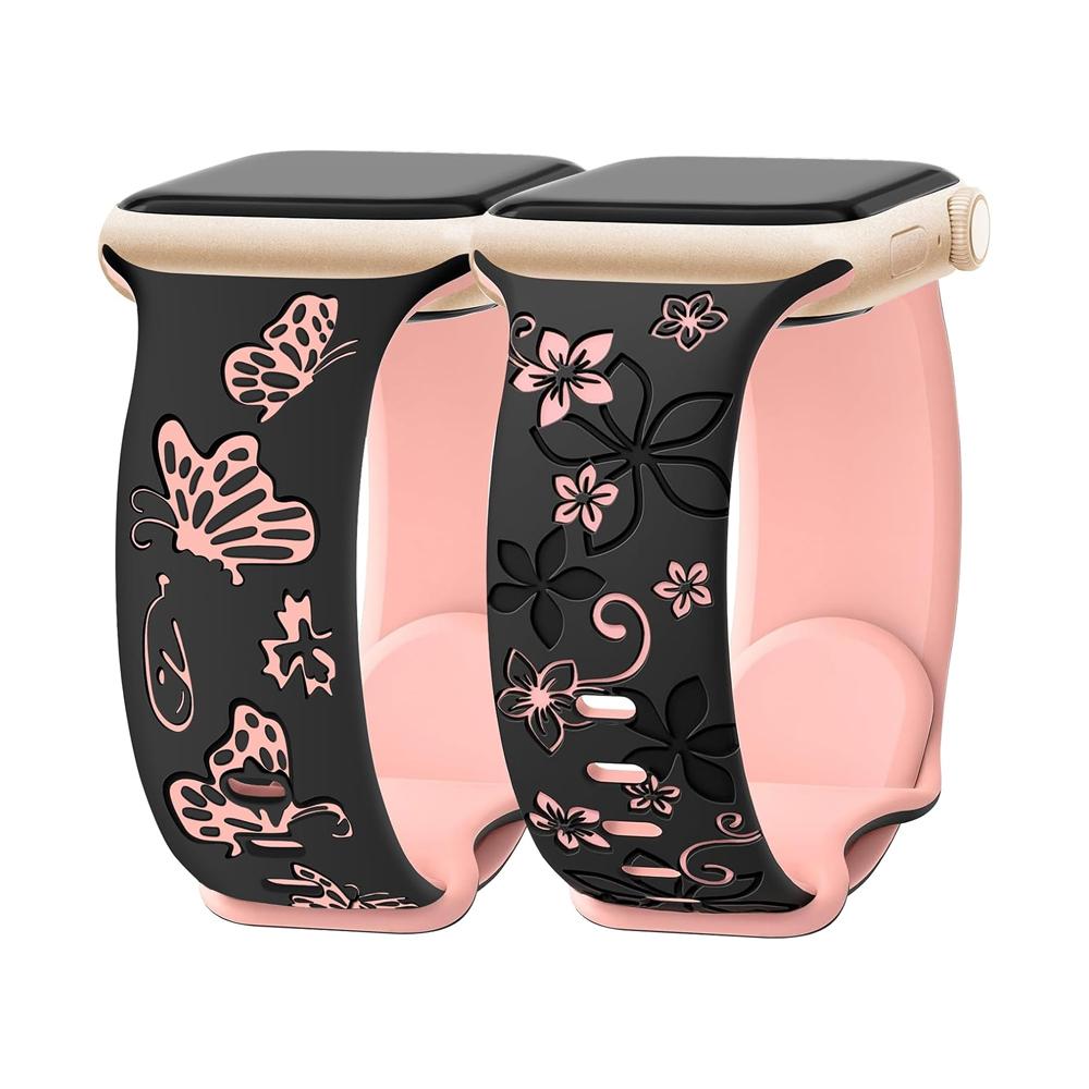 Engraved Straps For Apple Watch Band 46mm 42mm 44mm 45mm 40 41mm 49mm correa bracelet iwatch Series 11 10 9 8 7 6 5 Ultra 3 SE