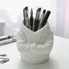Large Capacity Desktop Storage 3D Printed Crossed Arms Hoodie Pen Holder, Organizer, Solid Modern Organizer Stable Base Multi-Functional Stationery