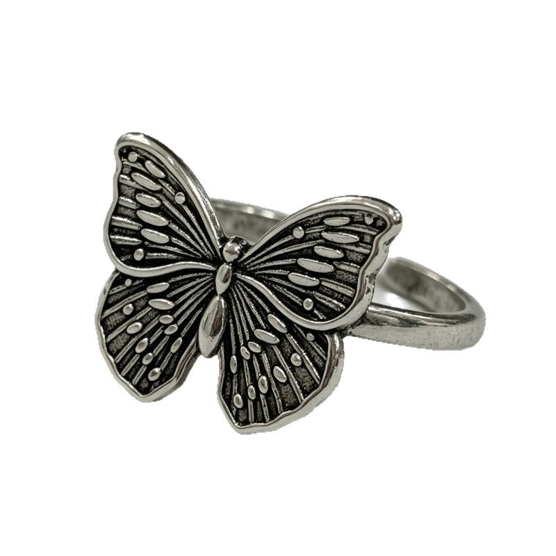 Domestic Sales of New Women's Butterfly-shaped Rings, Copper Opening Adjustable Jewelry