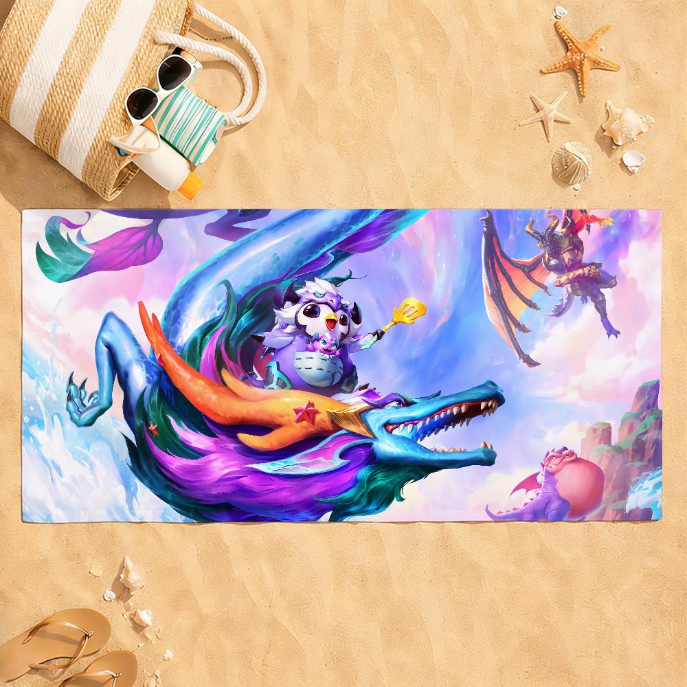 

Game T-Teamfight T-actics Towel Quick Dry Absorbent Beach Towel for Sports, Fitness, Swimming and Outdoor Activities W30*H60(CM)