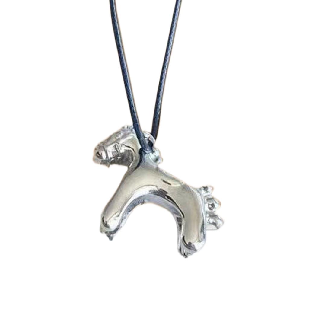 Horse Pendant Necklace Adjustable Horse Charm Necklace for Women Simple Jewelry Accessories