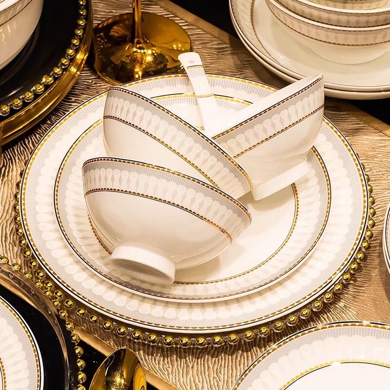 Assiette de dîner en céramique de Jingdezhen style nordique