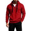 Men's Quarter-Zip Pullover Hoodie Casual Trendy Sweatshirt for and Winter