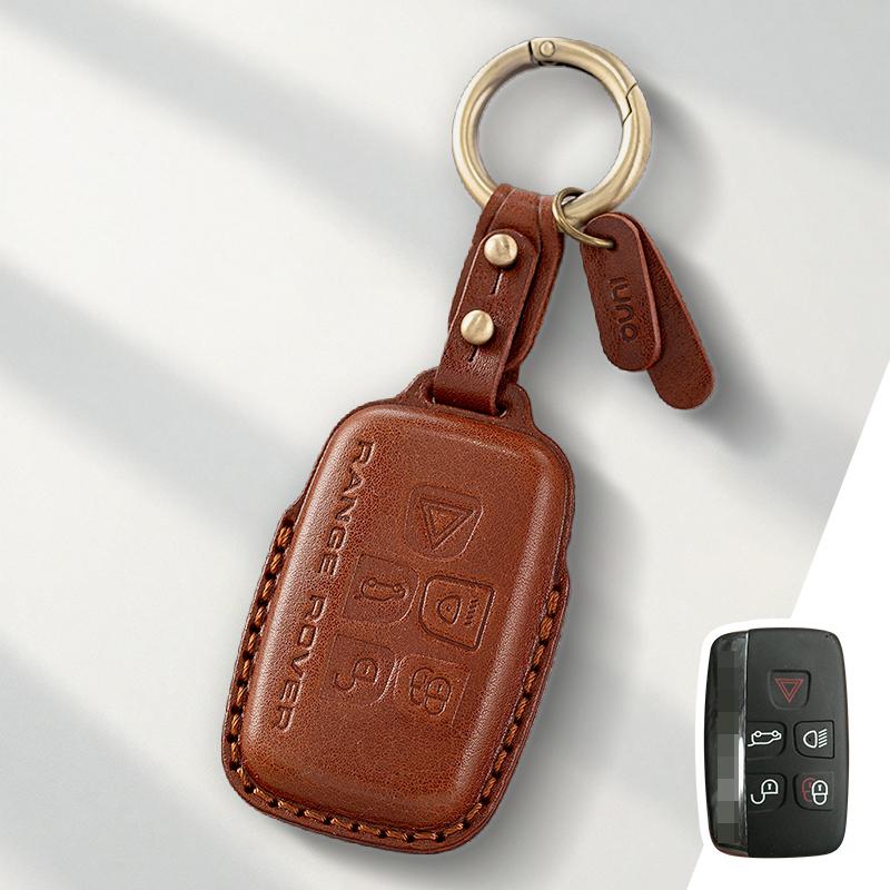 Custodia Protettiva in Vera Pelle per Chiave Fob Land Rover Range Rover Evoque Discovery Sport Vela 4