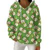 Women's Fashion Casual Christmas Print Pullover Long-Sleeve Hooded Sweatshirt