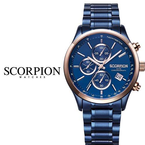 [SCORPION] SCORPION Мужские Хронограф Металлические Часы SP3347M-BUR Standard