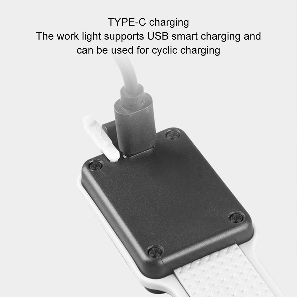 USB Rechargeable COB LED Armband Light For Night Running IPX4 Waterproof Flashlight Type-C USB Leg