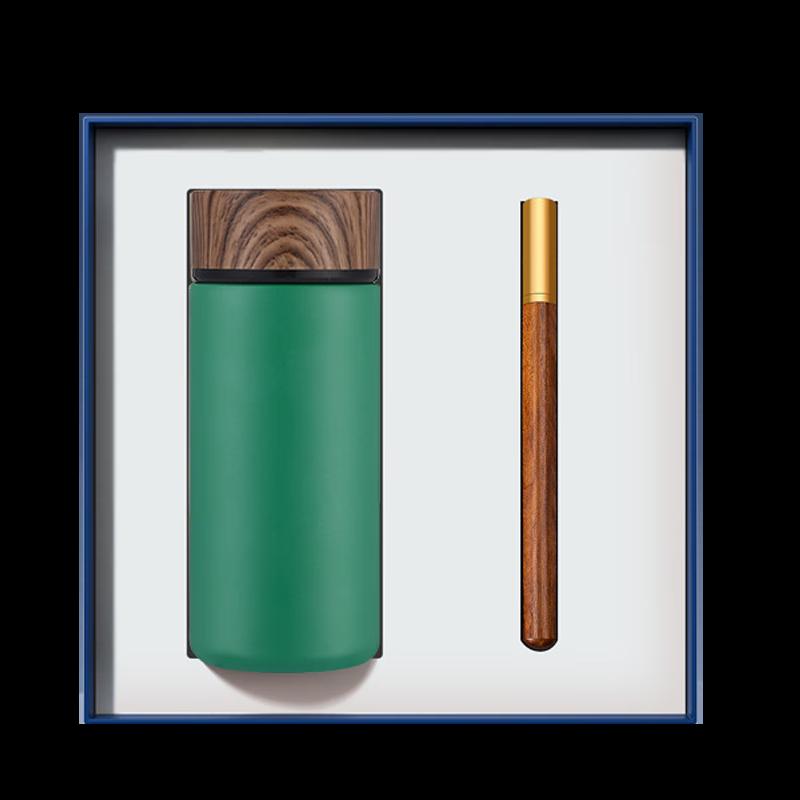 Smart Thermos & Wooden Pen Gift Set