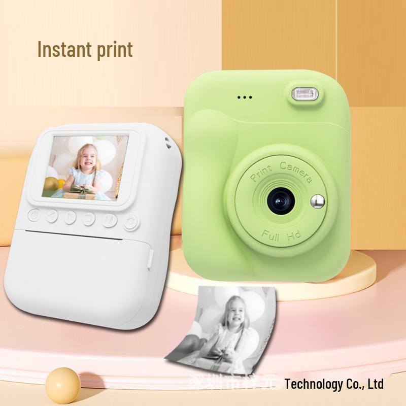 Kids' Instant Print Camera with Flash & HD Video - Compact SLR