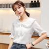 Women's Summer Plus Size Loose All Match Short Sleeve T-shirt Doll Collar Top