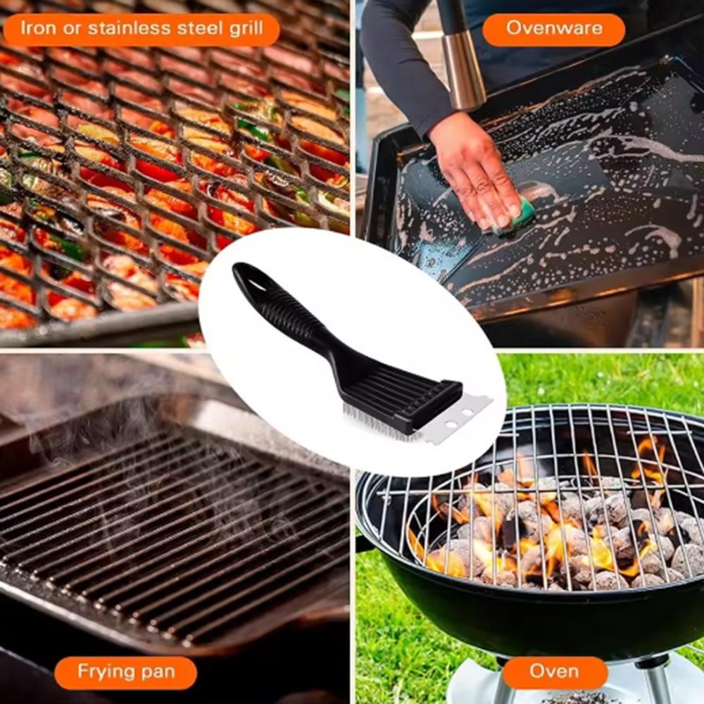 Grill Brush Stainless Steel Wire Extra Strong Cleaning Brush Heavy Duty Grill Brush Cleaner for Outdoor Home Cooking Tools