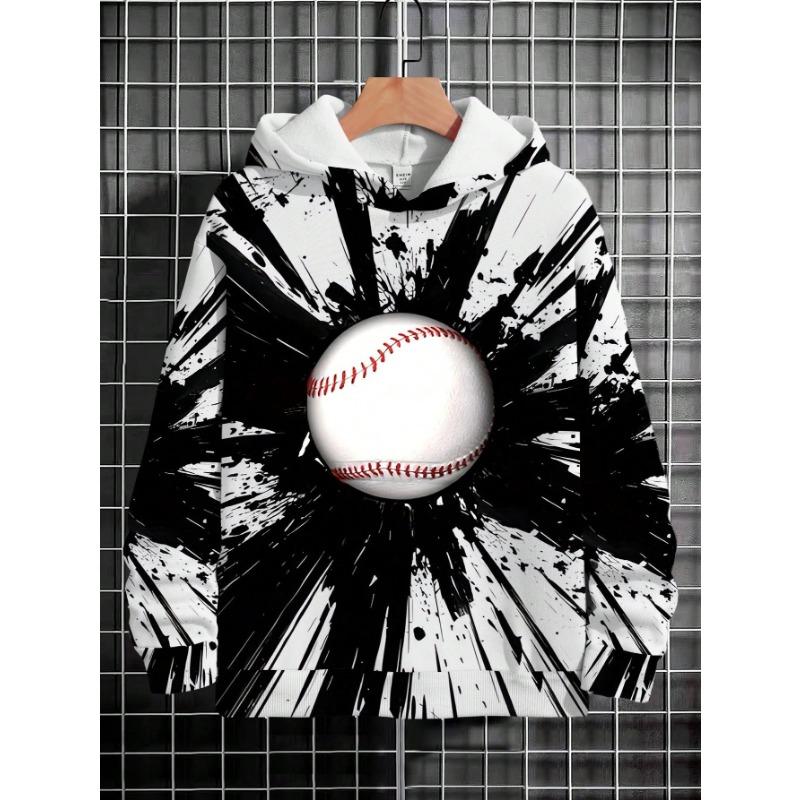 Autumn 3D Football Printed Hoodies Fashionable Casual Sports Long Sleeved Children's Boy Hooded Sweatshirts