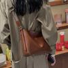 Bag Women's Crossbody Bag Genuine Leather Women's Bag Bucket Bag Premium Touch Plant-tanned Leather Vintage Commuter Bag