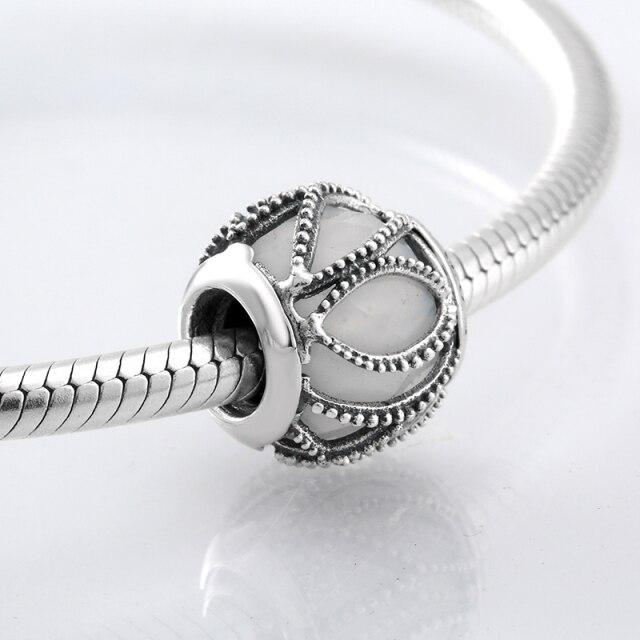 Perles fines en argent sterling 925 de forme ronde La famille est là où l'amour grandit Perles fines à faire soi-même adaptées aux bracelets à breloques originaux Fabrication de bijoux