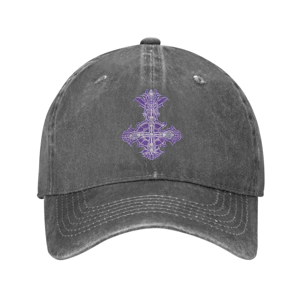 Chrome Purple Skeleton Ghost Band Baseball Caps Classic Distressed Denim 2025 Tour Music Sun Cap Outdoor Travel Adjustable Hats