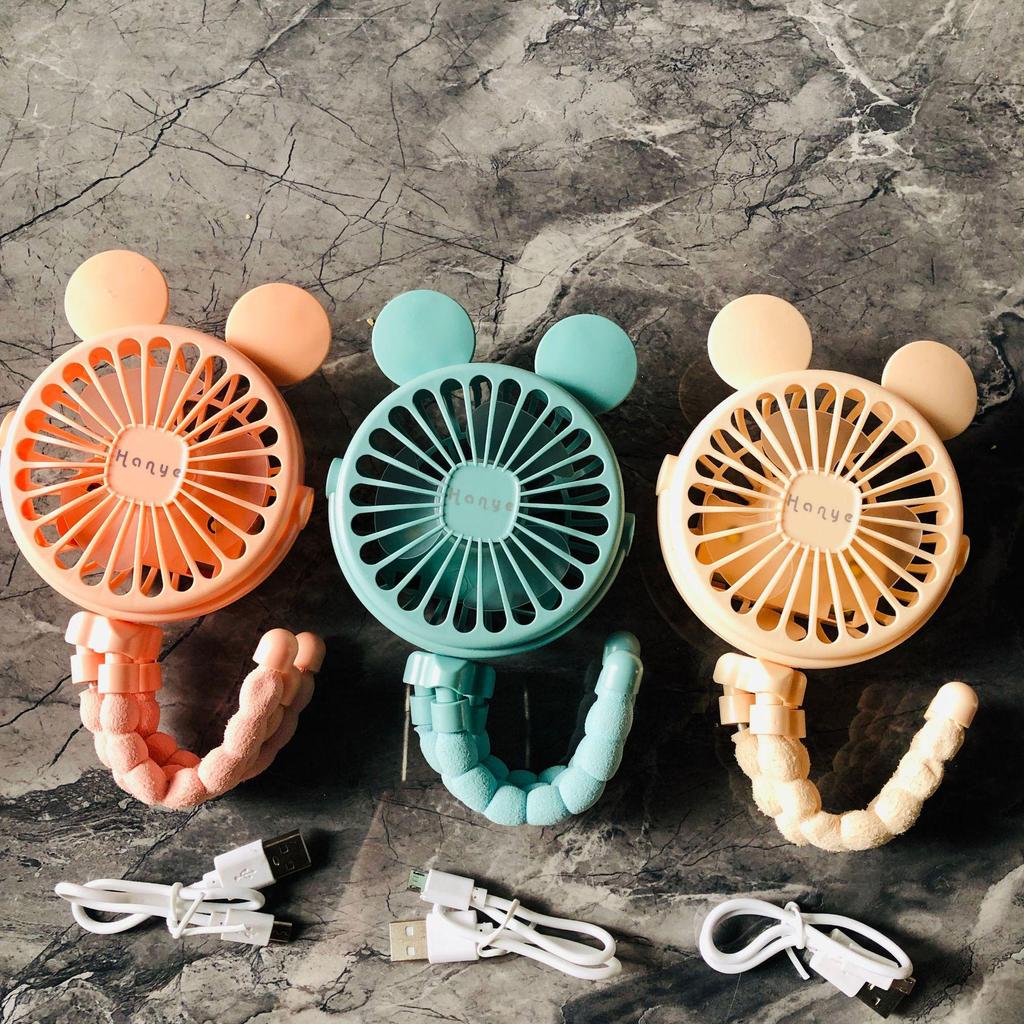 Versatile Portable Mini Fan: Hangable, Standable, or Wrappable - Ideal for Dorms and Outdoor Use