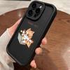 Phone Case for iPhone 11 13 14 16e 12 16 Pro Max 15 Plus Soft Shell 15Pro 14+ 13Pro 16+ Funny Cartoon Work Cat