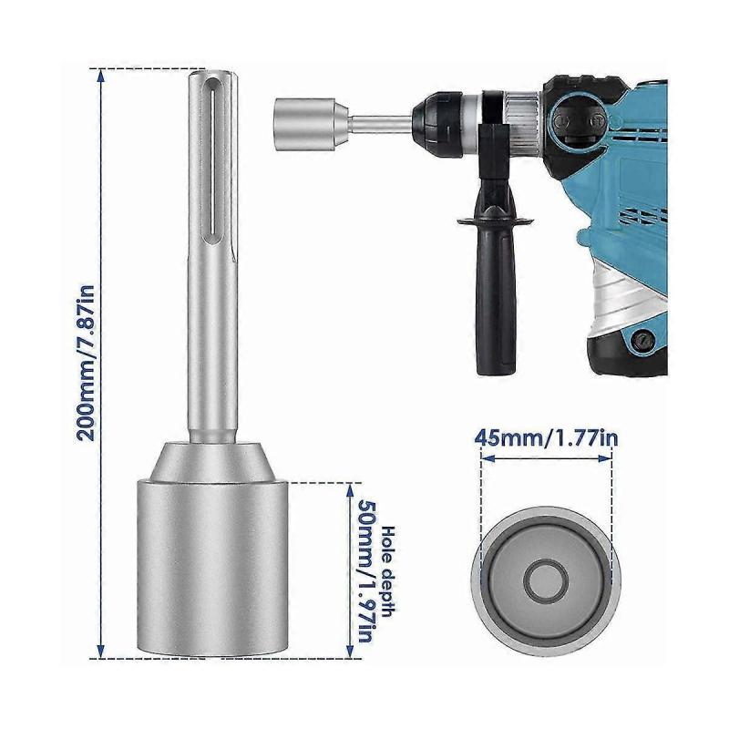 Ground Rod Driver 65mm Heavy Duty Steel Drill Bit Driver Wear Resistant Wide Compatibility Ground Rod Bits Socket