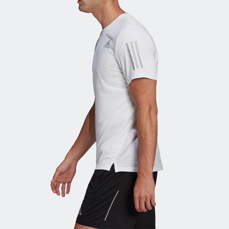 adidas Own the Run T-Shirt Weiß/Reflektierendes Silber Herren Streetwear HB7444