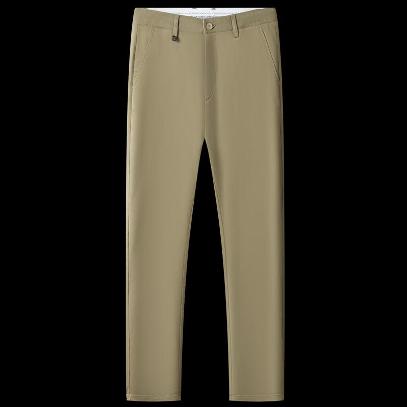 MONTAGUT Men's Ice-Cool Silk Blend Straight Fit Casual Pants