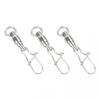 Stainless Steel Fishing Swivel Snap Connectors 3 Sizes 10 Pieces for Angling