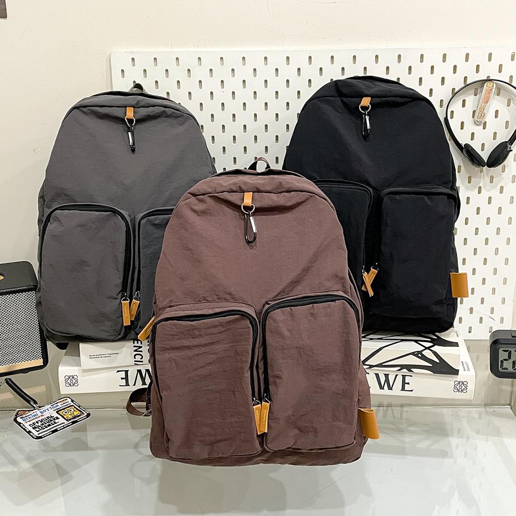 Schoolbag Korean Version Ins Simple and Stylish Backpack Large Capacity Lazy Wind Backpack Commuter Computer Bag Lightweight Student Schoolbag
