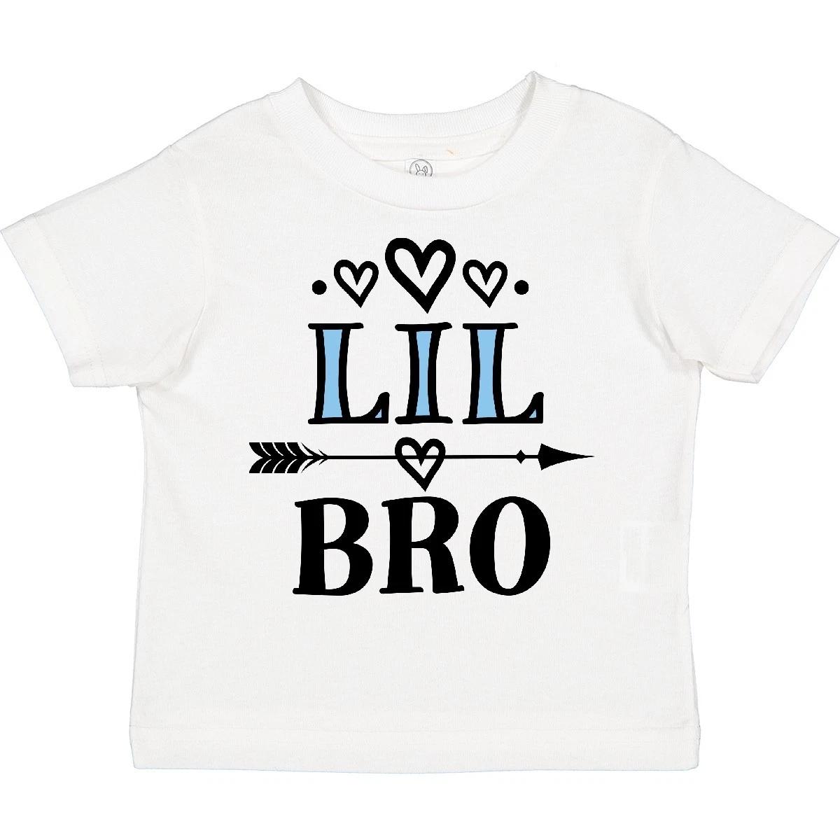 Inktastic Lil Bro Announcet Boys Brother Toddler kids boys T-Shirt New Clothing Clothes 120