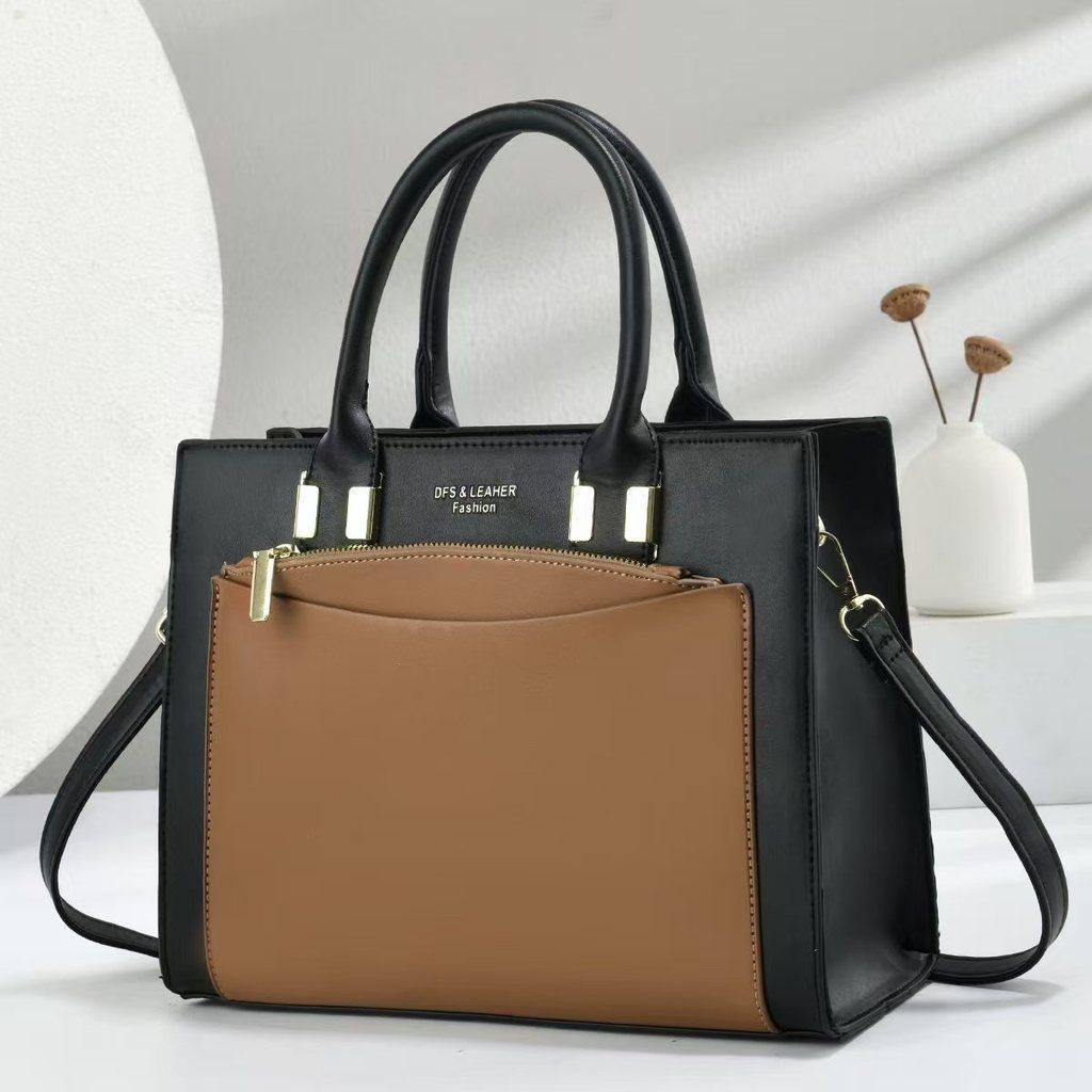 Urban Minimalist Pu Handbag With Lock Closure For Daily Use