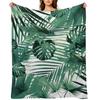 Tropical Jungle Leaves Siesta #5 #tropical #decor #art Throw Blanket Weighted Custom Thin Bed Fashionable Blankets