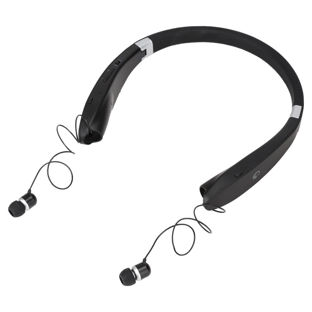 SX 991 Foldable Neck Hanging Type Telescopic Headset Wireless Bluetooth Earphone(Black)