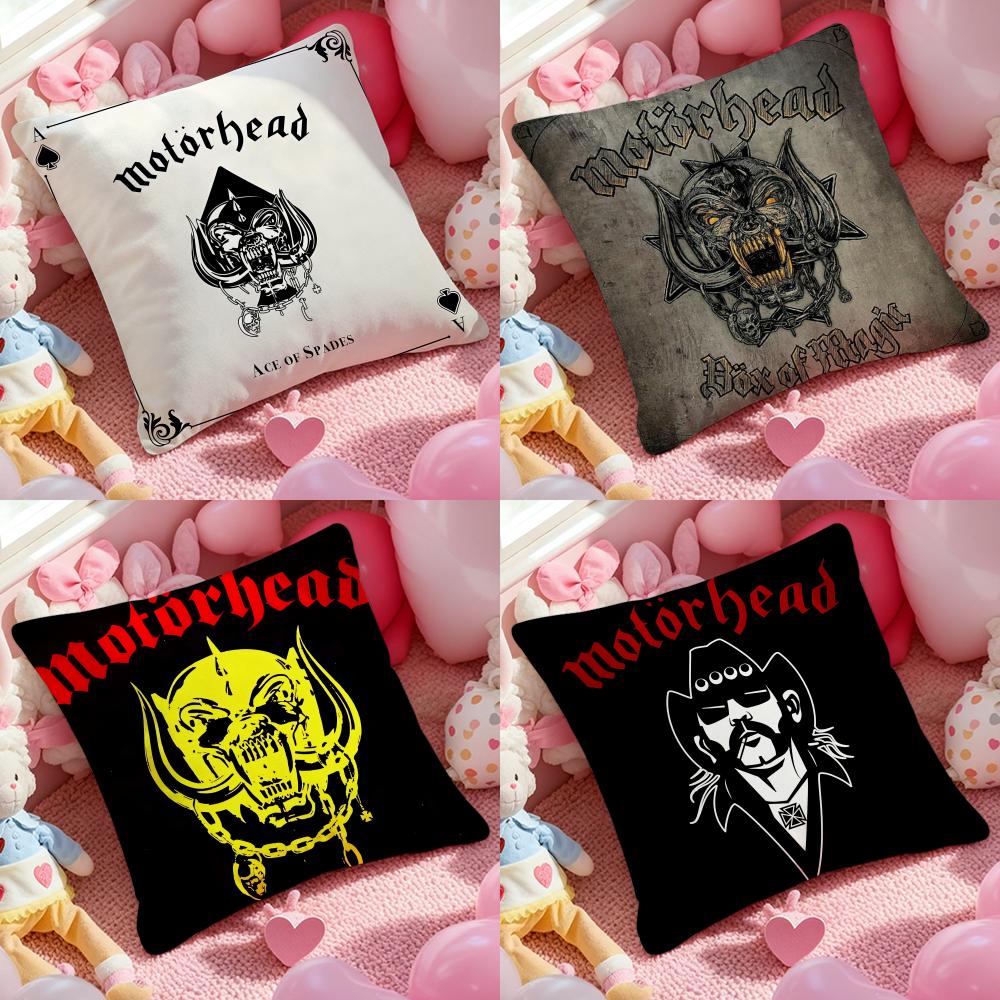 Rock Band M-MotorHEadS Lemmy Cushion Cover Pattern Printed Pillowcase for Living Room Sofa Cushion Cover & Bedroom Decor