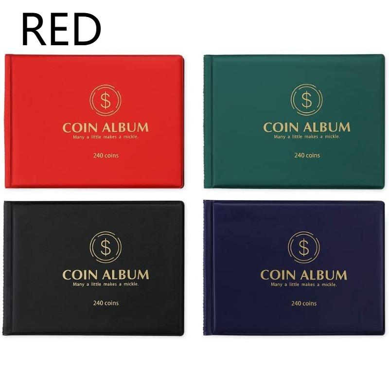 Coin album Horizontal 240 coin protection storage book, empty book, coin antique commemorative coin, dust-proof collection book