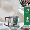 thickening Heat-resistant glass tea cup Transparent Grey Built in filter Tea set and water cup High quality home office Supplies