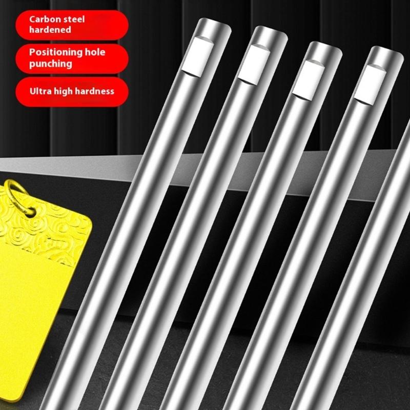 5Pcs Carbon Steel Jewelry Punch Pins For Precise Hole Drilling And Pendant Stamping Practical Punching Tool