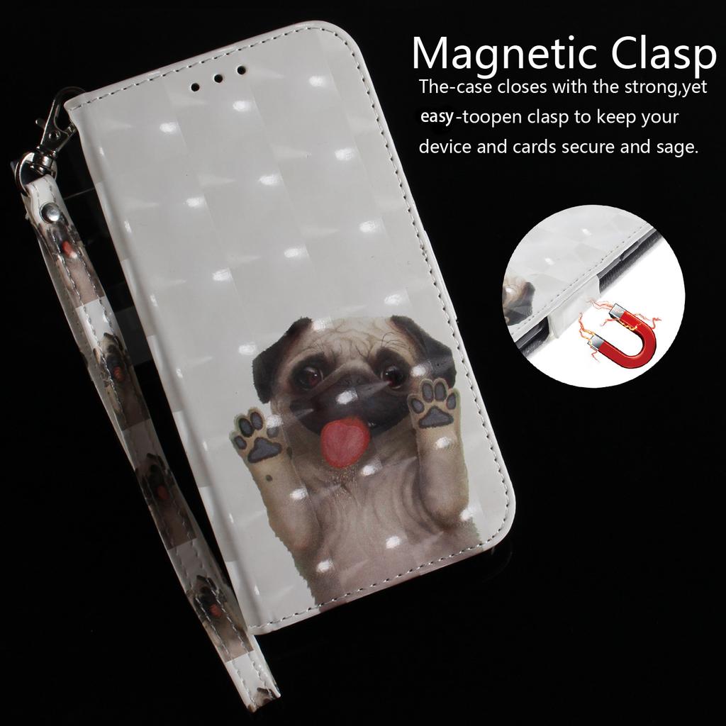 3D Painting Pekingese Pattern Wallet PU Leather Case with For iPhone Samsung Umidigi Infinix  TECNO...Suitable for Over 900 Phone Models
