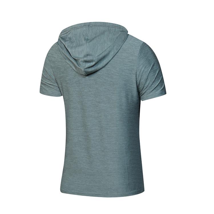 Hunter Star Camiseta fitness masculina de manga curta com capuz e secagem rápida