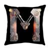 Luxury Home Decor Pillow Cover Car Living Room Sofa Cushion Cover Mechanical Style Letter Pattern Cushion Cover