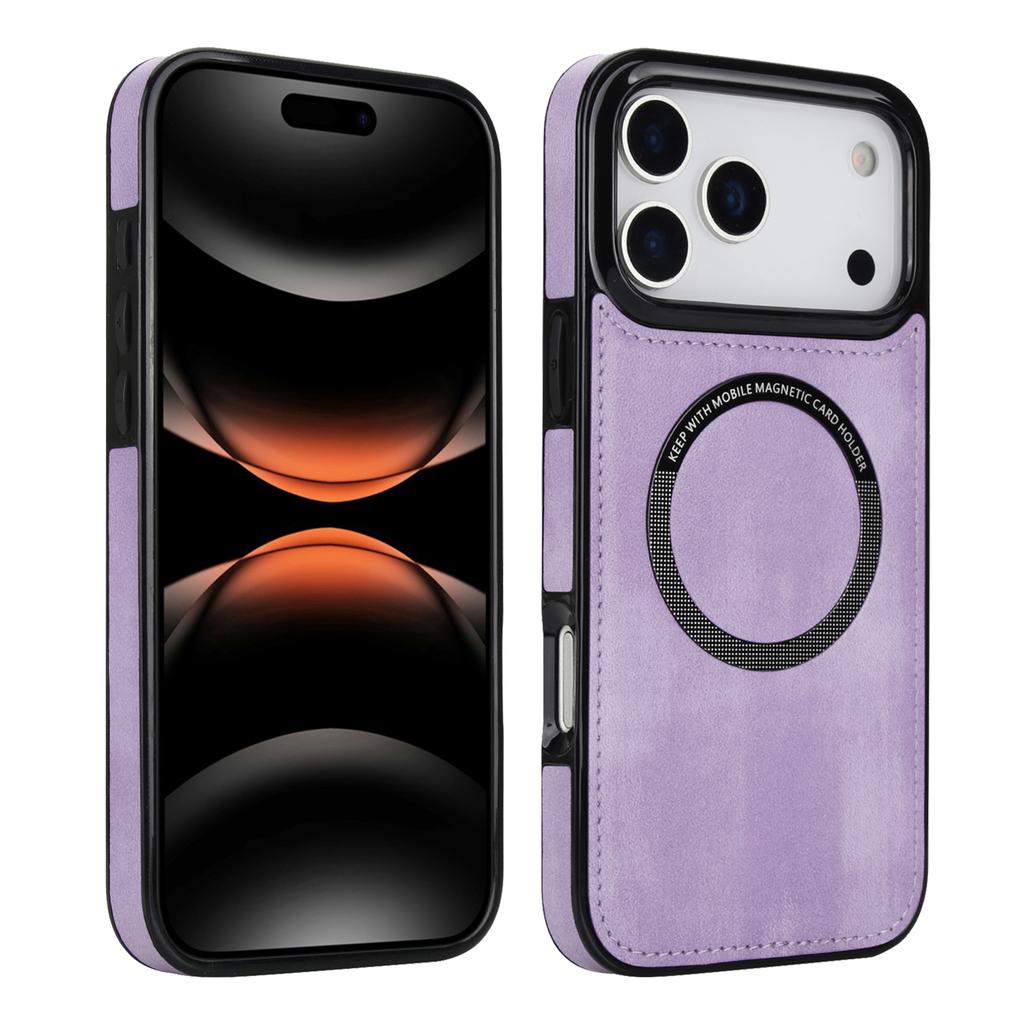 Leather Magnetic Smartphone Phone Case for Iphone 17 Pro Max 16 Pro Advanced Sense Retro PU Leather Phone Back Cover Shell