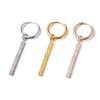 [Cisst Liber] Hawaiian Jewelry Hoop Earrings for Men and Women, Stick and Plate Style, Brand Name, Rust-Resistant, Always Wearable, Dangling, Surgical