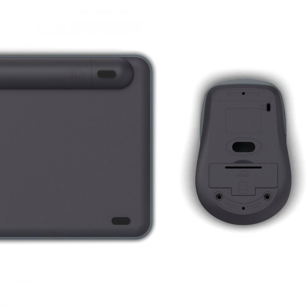 multi device keyboard and mouse set black gre
