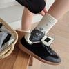 Autumn and Winter Women's Mid-calf Socks in Grey Tones, Cute Cat Warmth Wool Socks for Women