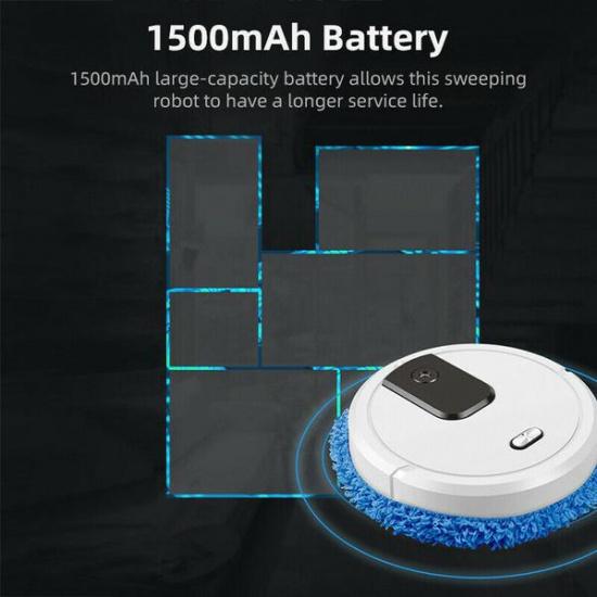 Nový inteligentní čistič 3 v 1 Robotický vysavač Podlaha pro domácnost Mokré Suché Zvlhčování Zametání Vytírání Nabíjení