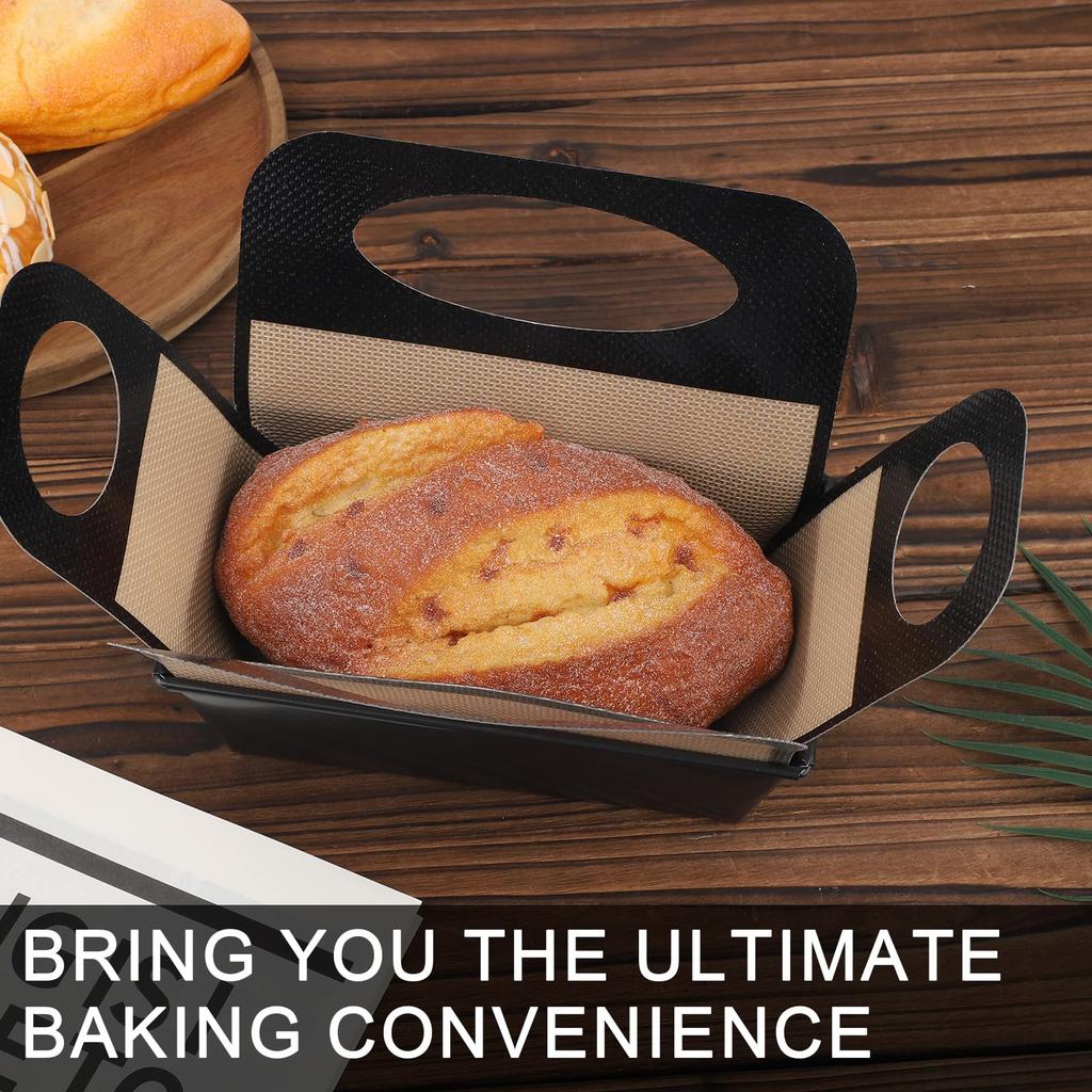 39 x 49cm Food Grade Loaf Pan Liner Reusable Bread Sling Lifter Non Stick Mat with 4 Handles (BPA Free, FDA Certified)